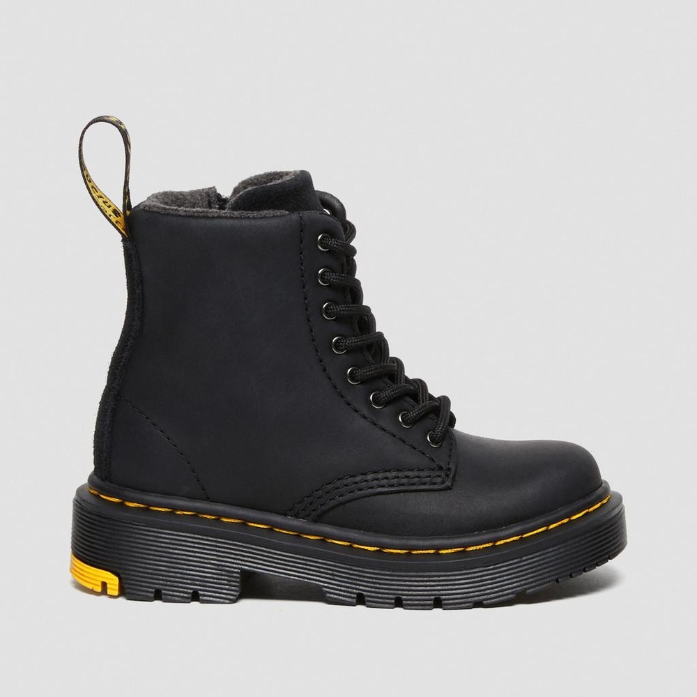 BNWT DR MARTENS TODDLER 1460 WINTERGRIP SUEDE LACE UP BOOTS